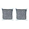 0.45 CTW Pave-set Diamond Square Kite Cluster Earrings 10KT White Gold - REF-22N4F