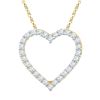 0.25 CTW Diamond Heart Love Pendant 10KT Yellow Gold - REF-20K9W