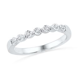 0.10 CTW Diamond Fashion Ring 10KT White Gold - REF-16Y4X