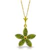 Image 1 : Genuine 1.40 ctw Peridot Necklace Jewelry 14KT Yellow Gold - REF-25X8M