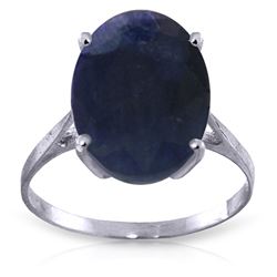 Genuine 8.5 ctw Sapphire Ring Jewelry 14KT White Gold - REF-85H2X