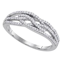 0.33 CTW Diamond Woven Ring 10KT White Gold - REF-25F4N