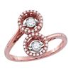 Image 1 : 0.45 CTW Diamond Bypass Cluster Ring 10KT Rose Gold - REF-59H9M