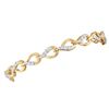 Image 1 : 0.15 CTW Diamond Linked Teardrop Tennis Bracelet 10KT Yellow Gold - REF-57M2H