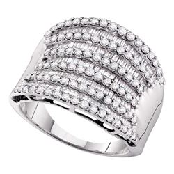 1.6 CTW Diamond Fashion Ring 14KT White Gold - REF-112K5W