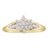 Image 1 : 0.10 CTW Diamond Star Cluster Ring 10KT Yellow Gold - REF-10W5K