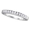 Image 1 : 0.25 CTW Diamond Single Row Wedding Ring 14KT White Gold - REF-32W9K