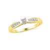 Image 1 : 0.20 CTW Diamond Solitaire Bridal Ring 10KT Yellow Gold - REF-24Y2X