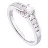 0.50 CTW Diamond Solitaire Bridal Engagement Ring 14KT White Gold - REF-79W4K
