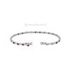 Image 2 : 18KT White Gold 3.30ctw Multi Color Sapphire and Diamond Bracelet