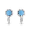 Image 1 : 14KT White Gold 1.96ctw Turquoise and Diamond Earrings