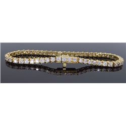 14KT Yellow Gold 3.50ctw Diamond Tennis Bracelet