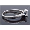 Image 6 : 14KT White Gold 0.51ct GIA Cert Diamond and Sapphire Ring