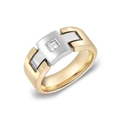 14KT Two Tone Gold Diamond Ring