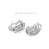 Image 2 : 14KT White Gold 6.57ctw Multi Color Sapphire and Diamond Earrings