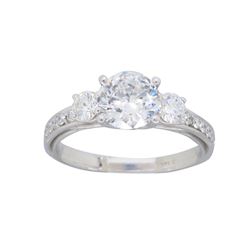 14KT White Gold 1.55ctw Diamond Ring