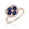 Image 1 : 18KT Rose Gold 0.87ctw Blue Sapphire and Diamond Ring