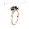 Image 2 : 18KT Rose Gold 0.87ctw Blue Sapphire and Diamond Ring