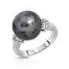 Image 1 : 18KT White Gold 13.36ct Tahitian Pearl and Diamond Ring