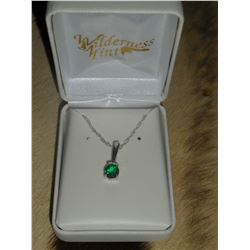 Round Mt. St. Helens Pendant with 18" Sterling Chain