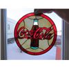 Image 1 : Stained glass Coca-Cola sign - Lead frame 13x13