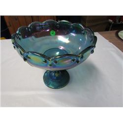 Modern carnival glass fruit bowl