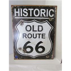 Historic Old Route 66 metal sign 16x12.5 ( repro)