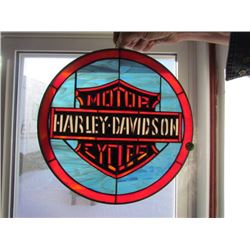 Harley Davidson stainglass sign - lead frame 13x13