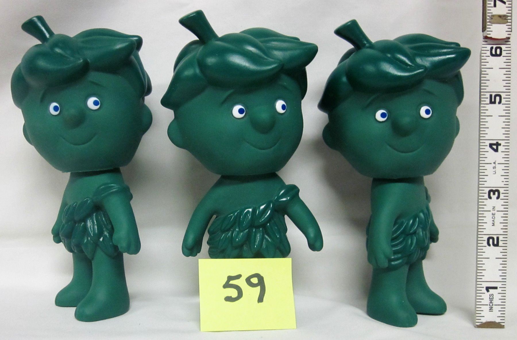 3 1970 S Jolly Green Giant Little Green Sprout Dolls Baby Sprout 6 Inches