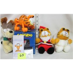 3- 1983 McDonalds Garfield plush dolls