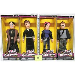 Set of 4 NEW Osbourne plush dolls Ozzy, Sharon, Jack, Kelly