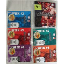 1998 Nagano Olympic ESSO hockey hero set binder and sealed insert cards