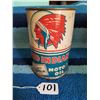 Image 1 : Red Indian Aviation motor oil 1 quart tin