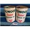 Image 1 : Pair of Conoco motor oil quarts