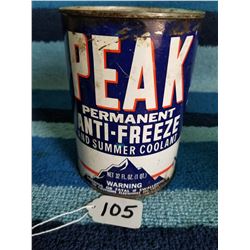 Peak antifreeze 1 quart tin