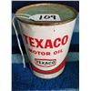 Image 1 : Texaco motor oil tin quart- full
