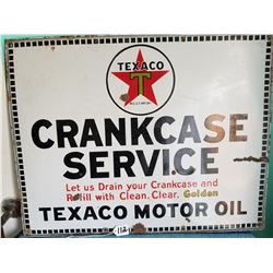 Texaco crankcase service porcelain sign 28" X 22"