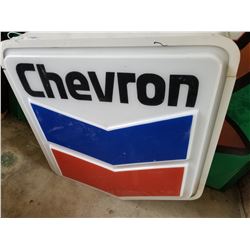 Chevron plastic light up sign complete 24" X 28"