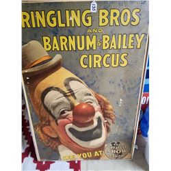 Large Ringling Brother's Circus Poster (27"x40") 1960s