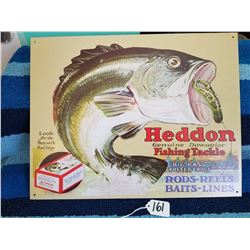 Heddon Fishing Tackle Sign 16"12" Repro