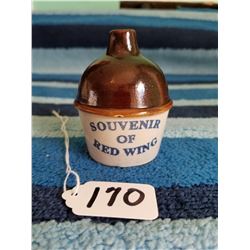 Sov. Of Red Wing Whiskey Jug 4" tall