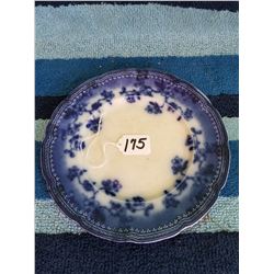 Flow Blue Plate- 9" Brunswich Royal