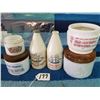 Image 1 : 6 Milk Glass Drugstore Containers with Adv