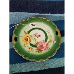 Handled Cake Plate Hand Painted Germany