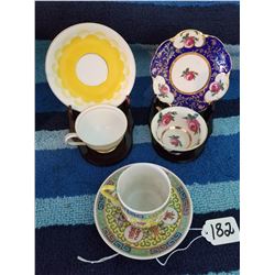 3 Demitasse TeaCups with Stands