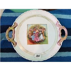 Large Austrian Handled Serving Plate Signed