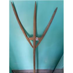 Handmade Wooden Hay Pitchfork 5'