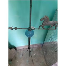 Weathervane with Horse + Blue Ball