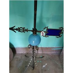 Weathervane Blue Glass in Arrow + Blue Ball