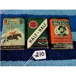 3 Tobacco Pocket Tins